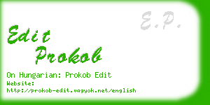 edit prokob business card